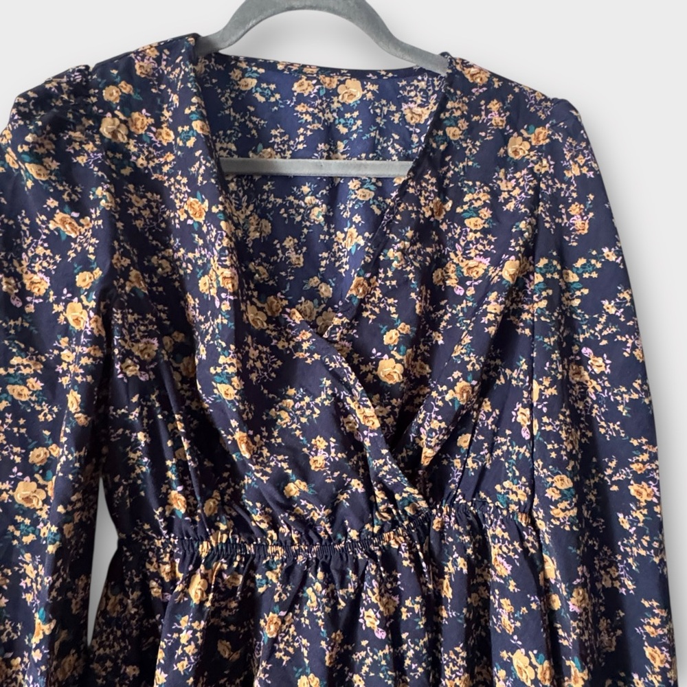 NEW Cipshe Alison Ditsy Floral Peasant Sleeve Mini Dress - Picture 4 of 12